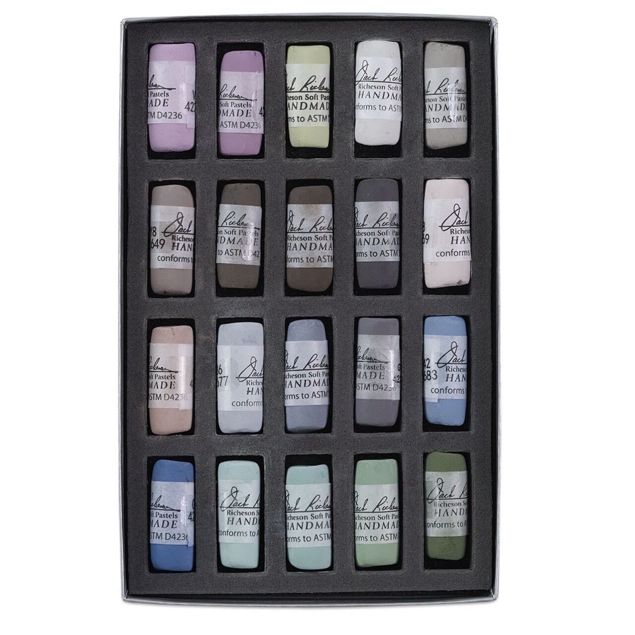 Richeson Soft Handrolled Pastels - Color Wheel, Neutrals, Set of 20